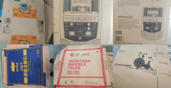 5 κενή εκτύπωση κιβωτίων εγγράφου Flexography μεταφοράς χρωμάτων που αυλακώνει τη μηχανή