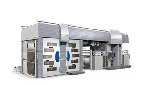 Η μη υφαμένη μηχανή εκτύπωσης Flexo 4 χρώματος (κεντρικός τύπος τυμπάνων) 200m/Min, 4 χρωματίζει τη μη υφαμένη μηχανή εκτύπωσης Flexo 8 χρώματα