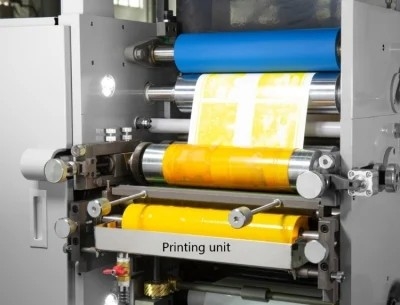 Μηχανή εκτύπωσης Flexo ετικετών υψηλής ταχύτητας, κύλινδρος Anilox, στεγνωτήρας IR, μηχανή εκτύπωσης ετικετών 220V Flexo 380V με το UV βερνίκι
