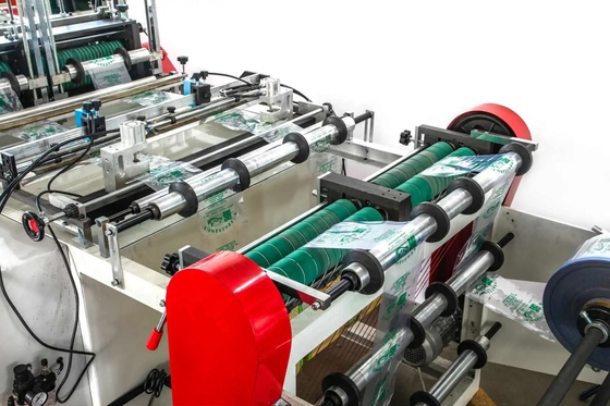 Αυτόματη τσάντα τόξων PVC &amp; PE που παράγει τα PC Machine#120*2/το ελάχιστο πάχος τσαντών width#10-100um Speed#100-450mm υλικό